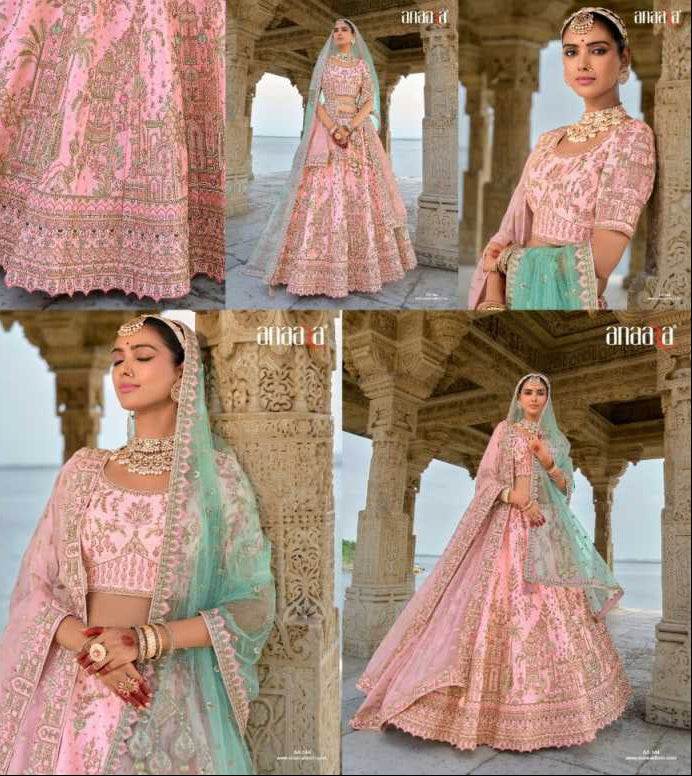 Velvet Rajwada Lehenga Wedding Embroidered Lehenga for Brides - MYLUXURY LANE ENTERPRISE